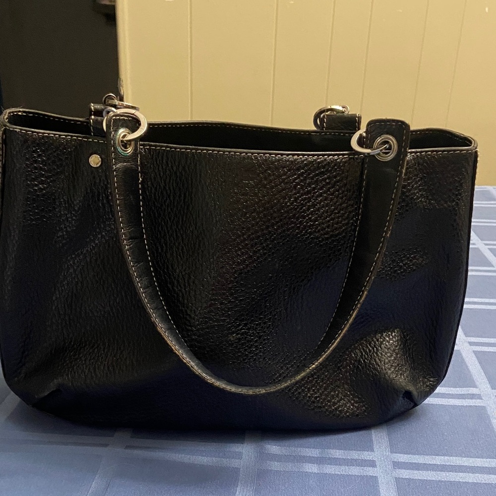 Kate Spade Black Textured Tote Bag
